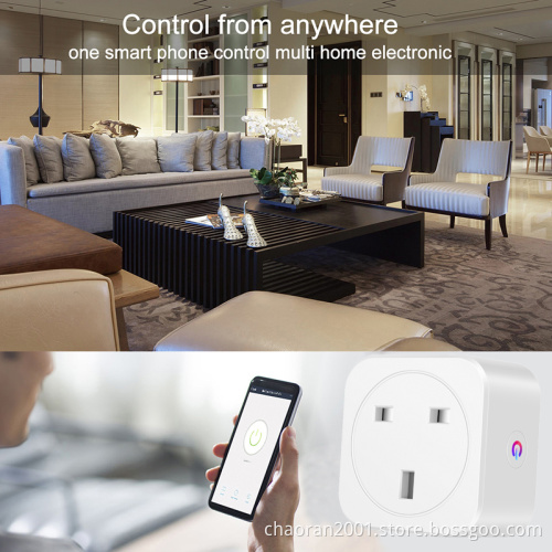 Chaoran Wholesale WiFi Smart Plug Smart Home Products UK Standard Electrical Plugs and Sockets
